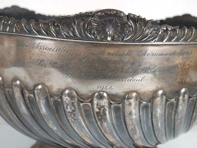 Lot 427 - A Victorian silver punch bowl with gadrooned...