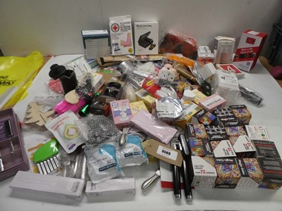 Lot 3569 - Large bag of household sundries, injury...