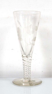 Lot 335 - A Jacobite Revival drinking glass of oversized...