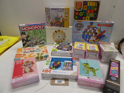 Lot 3584 - 14 toys including Monopoly, Paw Patrol dough...