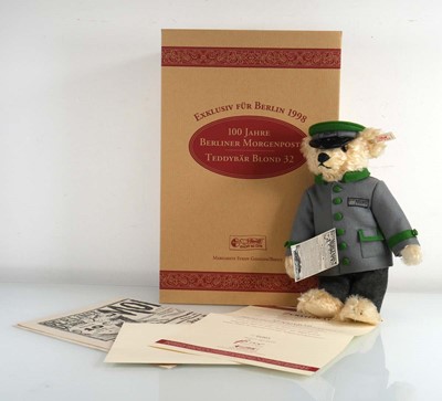 Lot 197 - A limited edition Steiff bear 'Morgenpost',...