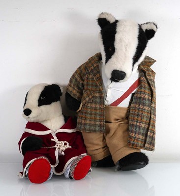 Lot 198 - Two stuffed toys modelled as Badger from Wind...