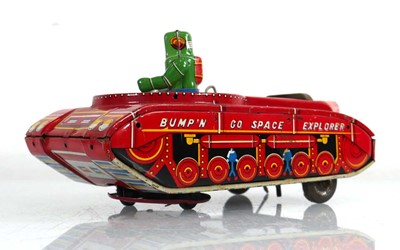 Lot 201 - A Japanese KO (Yoshiya) tinplate 'Bump and Go'...