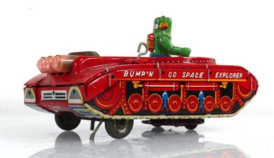 Lot 201 - A Japanese KO (Yoshiya) tinplate 'Bump and Go'...