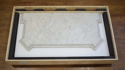 Lot 3 - A 20th century Carrara white and grey marble...