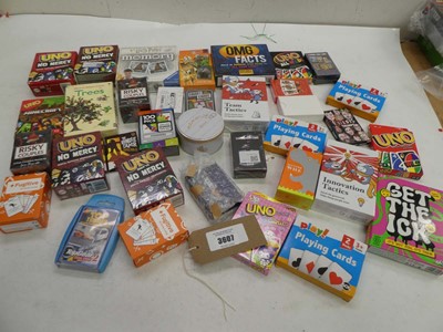 Lot 3607 - Card games including UNO, OMG Facts, Top...