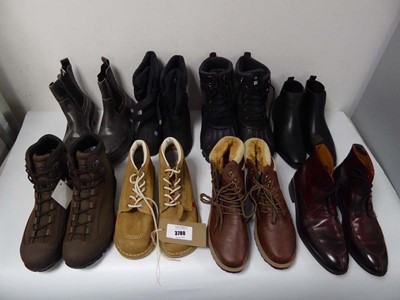 Lot 3780 - 8 pairs of men's boots of various styles and...