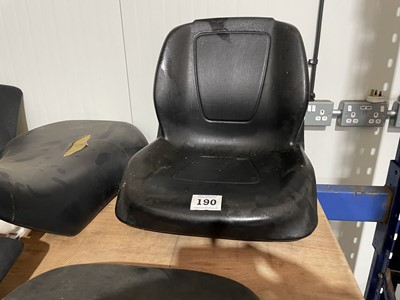 Lot 190 - A range of ATV seats and a mini tractor seat