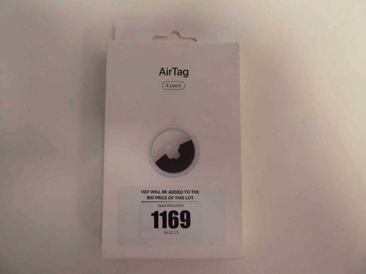 Lot 1169 - Apple AirTag 4-pack, model 2187, boxed