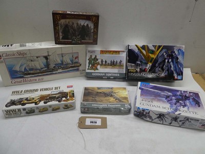 Lot 3628 - 7 model kits including Airfix Classic Ships,...