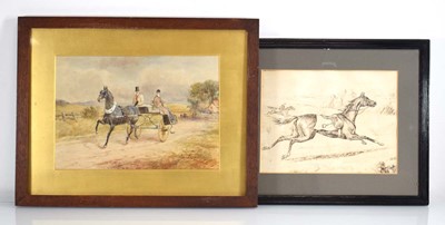 Lot 53 - R. A. Miley (exh.1881-1888), A lady riding a...