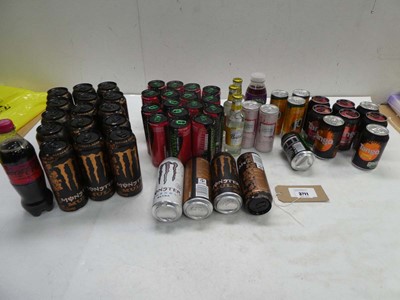 Lot 3711 - Monster energy drinks, Tonic water, Tango,...