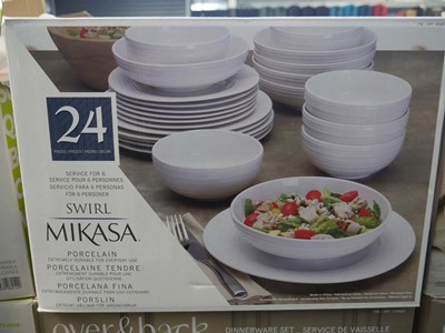 Lot 1098 - Boxed Mikasa Swirl dinnerware set