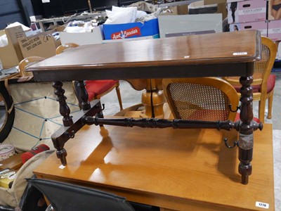 Lot 1275 - Mahogany occasional table with lower glass shelf