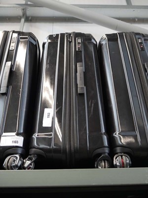 Lot 1163 - 2 piece Samsonite luggage set in black