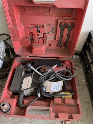 Lot 488 - Rotabroach Puma 110v magnetic drill in case