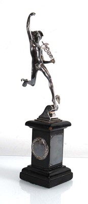 Lot 432 - A silver plated mascot modelled as Hermes the...