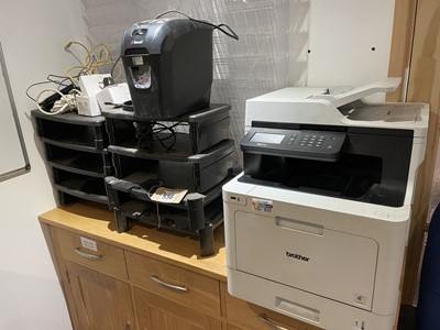 Lot 556 - Brother MFC-L869OCDW printer, a Rexell paper...