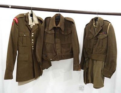 Lot 36 - Three khaki military dress and other jackets (3)