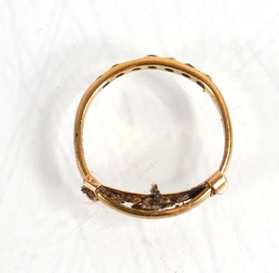 Lot 648 - An 18ct yellow gold half eternity ring set...