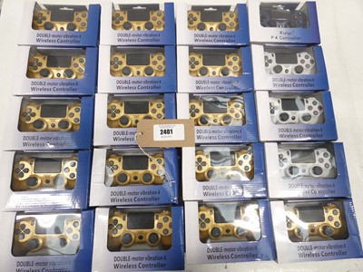 Lot 2401 - 20x wireless controllers designed for PS4