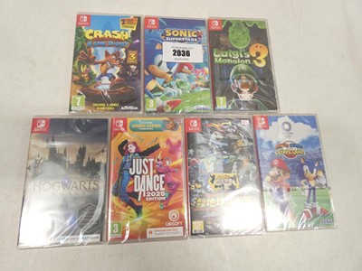 Lot 2036 - 7x sealed Nintendo Switch games