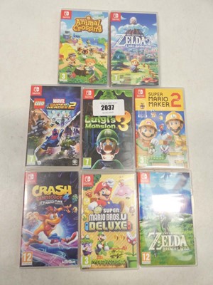 Lot 2037 - 8x Nintendo Switch games