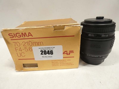 Lot 2046 - Sigma 70-210mm F4-5.6 lens