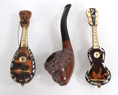 Lot 79 - A pair of miniature instruments mounted with...