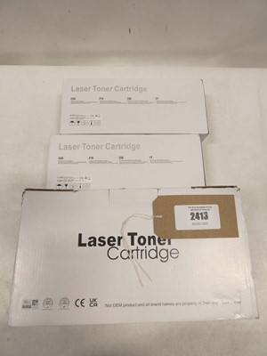 Lot 2413 - 3x boxed toner cartridges