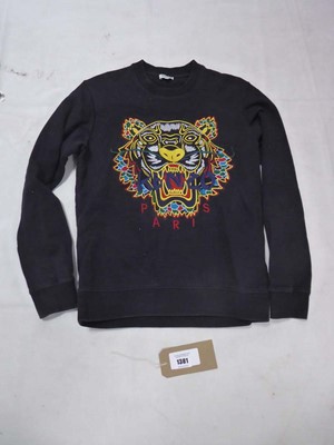 Lot Kenzo tiger sweatshirt in black size XS (signs...