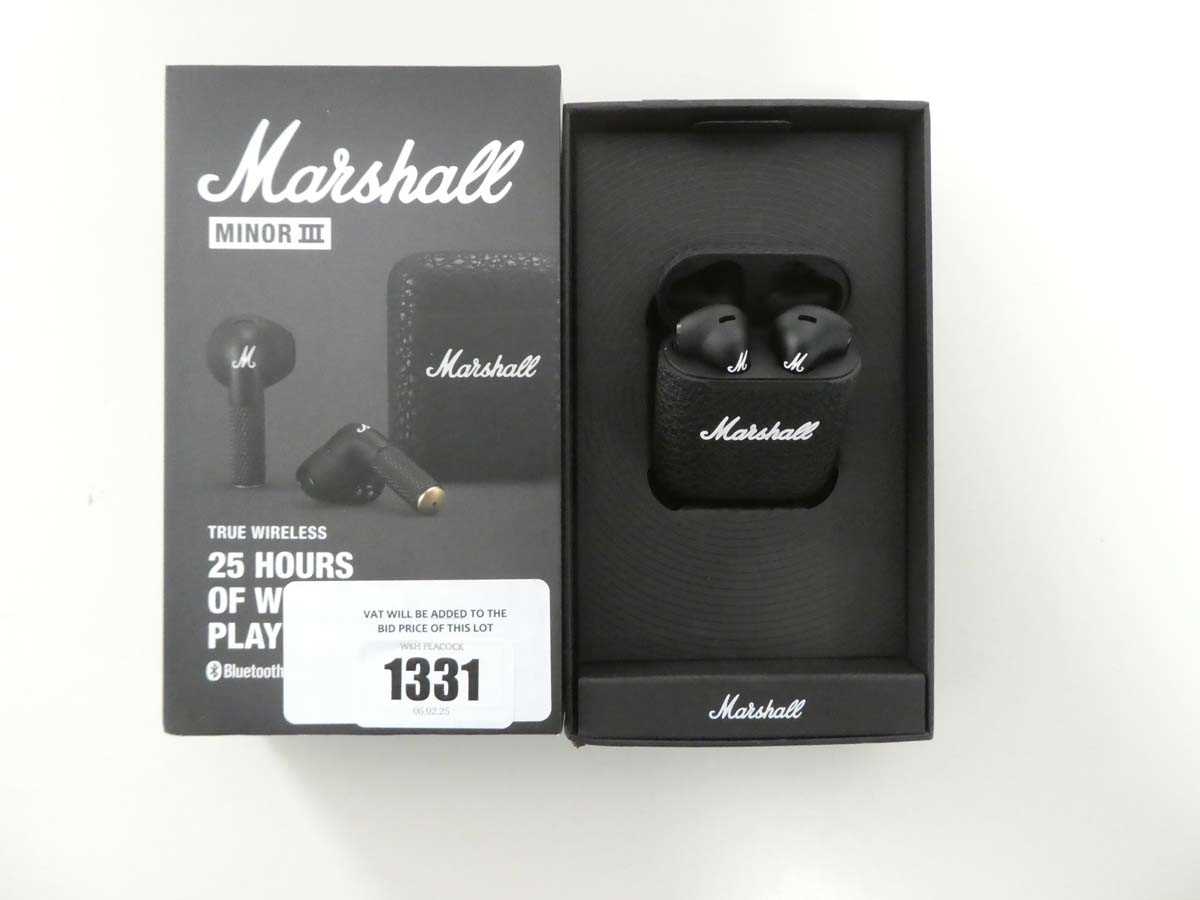 Lot Marshall Minor III wireless headphones, boxed...