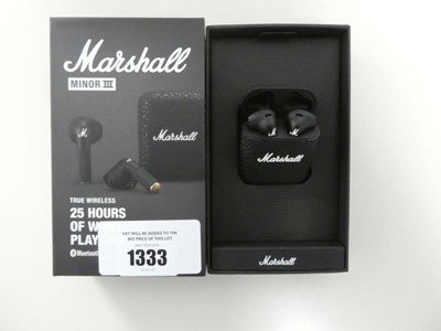 Lot Marshall Minor III wireless headphones, boxed...