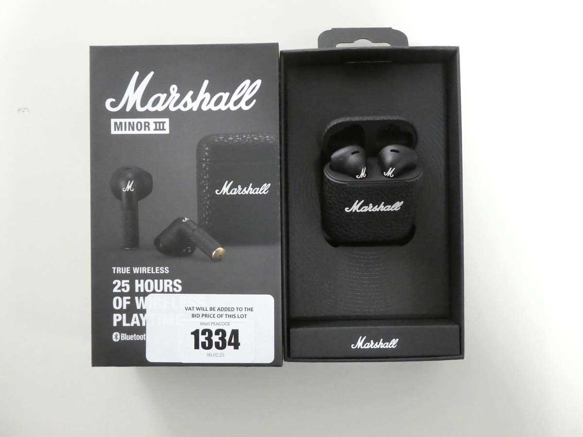 Lot 1334 - Marshall Minor III wireless headphones, boxed...