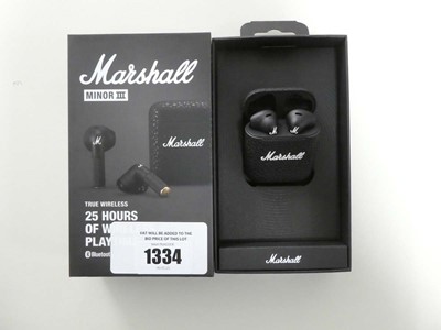 Lot Marshall Minor III wireless headphones, boxed...