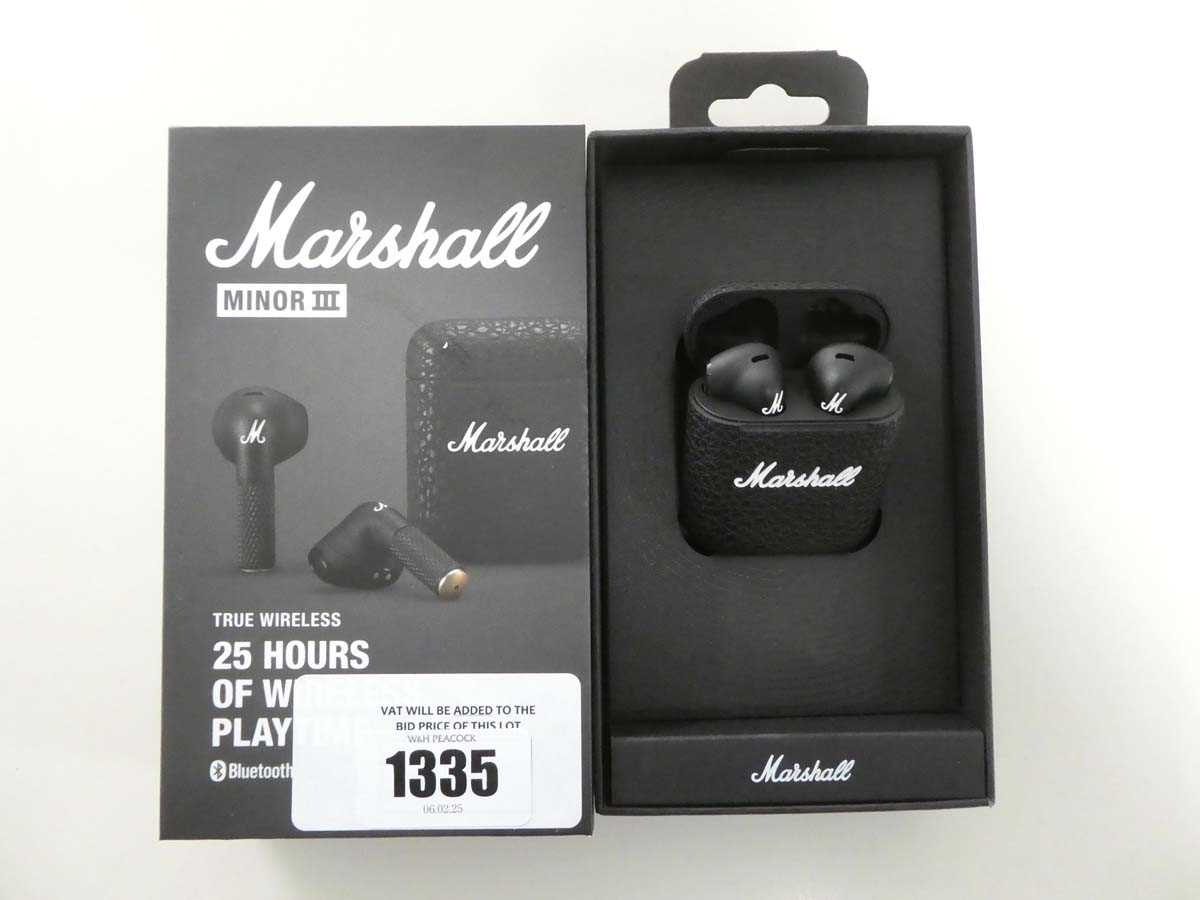 Lot Marshall Minor III wireless headphones, boxed...