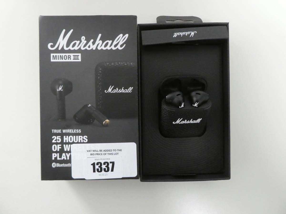 Lot Marshall Minor III wireless headphones, boxed...