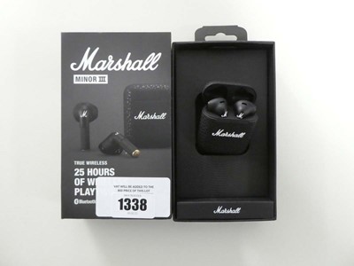 Lot Marshall Minor III wireless headphones, boxed...