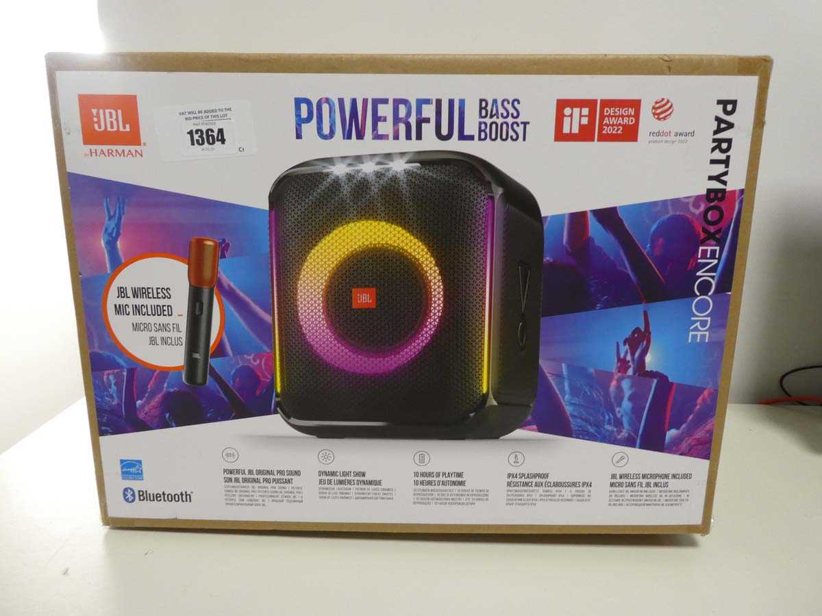 Lot JBL Partybox Encore portable bluetooth karaoke...