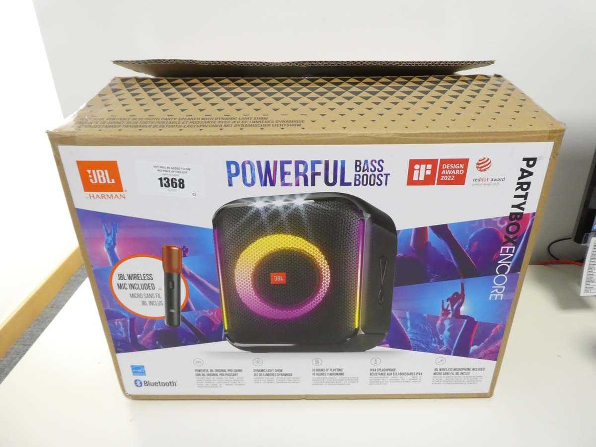 Lot JBL Partybox Encore portable bluetooth karaoke...