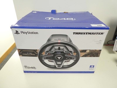 Lot Thrustmaster T248 racing wheel and pedal set...