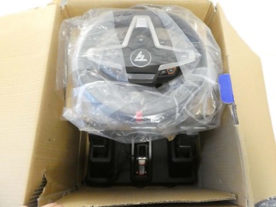 Lot Thrustmaster T248 racing wheel and pedal set...