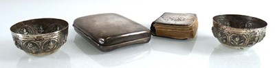 Lot 438 - A silver cigarette case of cushioned form,...