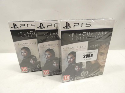 Lot 2058 - 3x sealed PS5 A Plague Tale Collection games