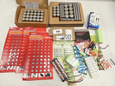 Lot 2416 - Various packs of AA, AAA, D and button batteries