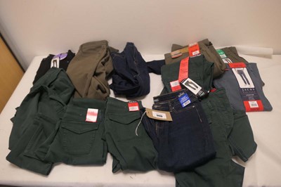 Lot A bag containing 14 pairs of mixed trousers to...