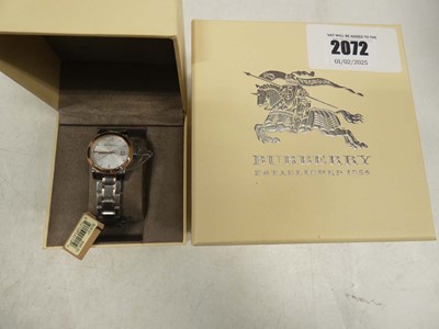 Lot 2072 - Burberry BU9127 The City wristwatch with box...