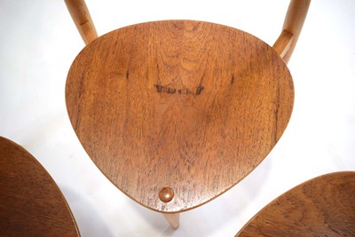 Lot 302 - A set of four 'Heart' stacking chairs with...