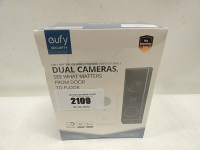 Lot 2109 - *Sealed* EUFY Video Doorbell E340