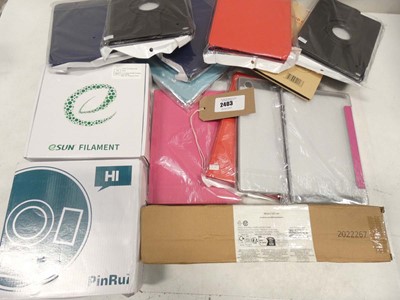 Lot 2403 - Quantity of tablet cases / covers plus 3D...